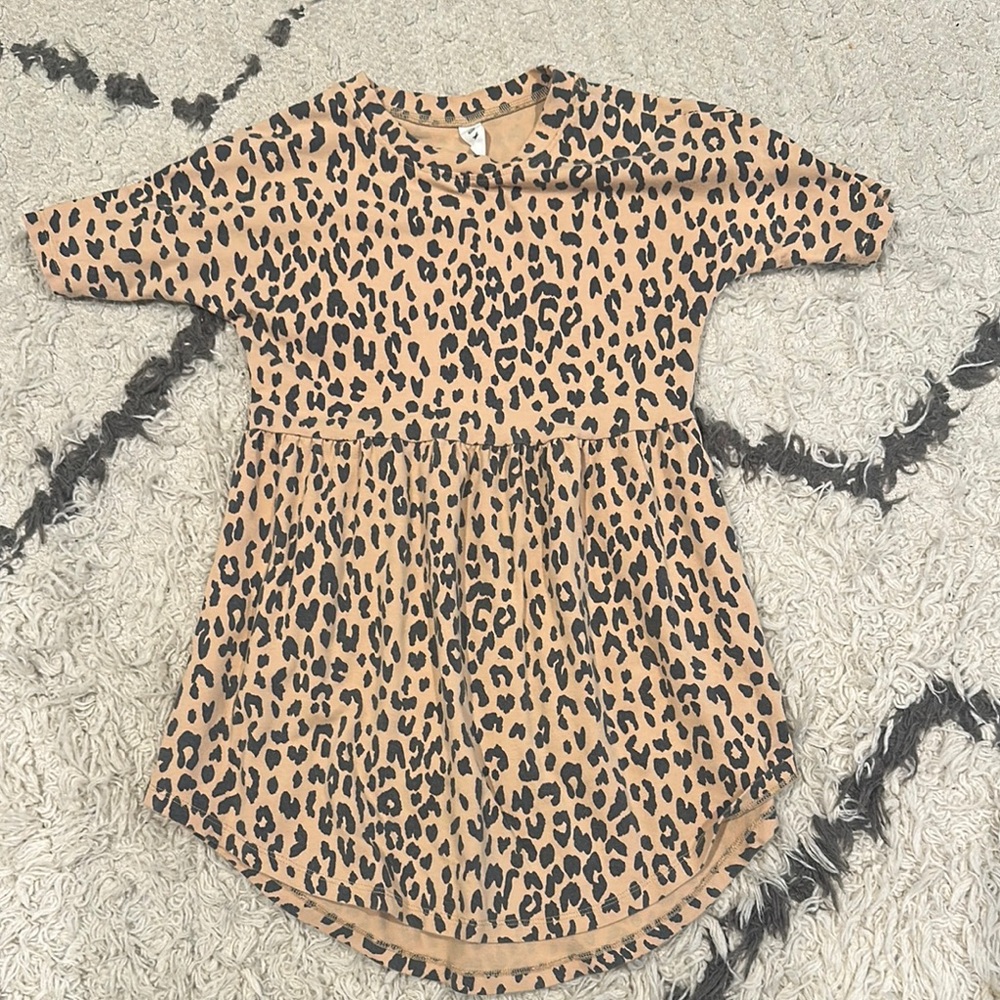 Huxbaby Leopard Print Kids Casual Dress